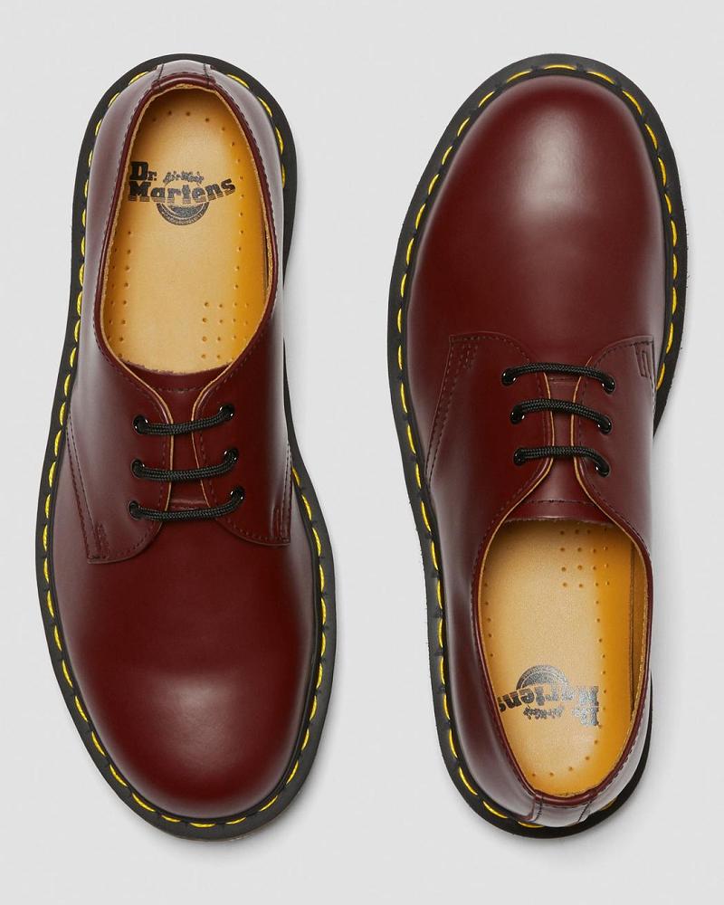 Pink / Red Men's Dr Martens 1461 Smooth Leather Oxfords Shoes | CA 603ILH